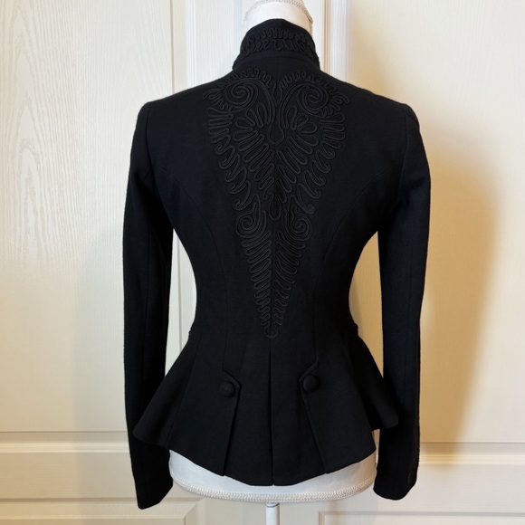 POLO Ralph Lauren Black Soutache Trim
Wool Blazer Jacket Women’s Size 4 - Picture 4 of 15